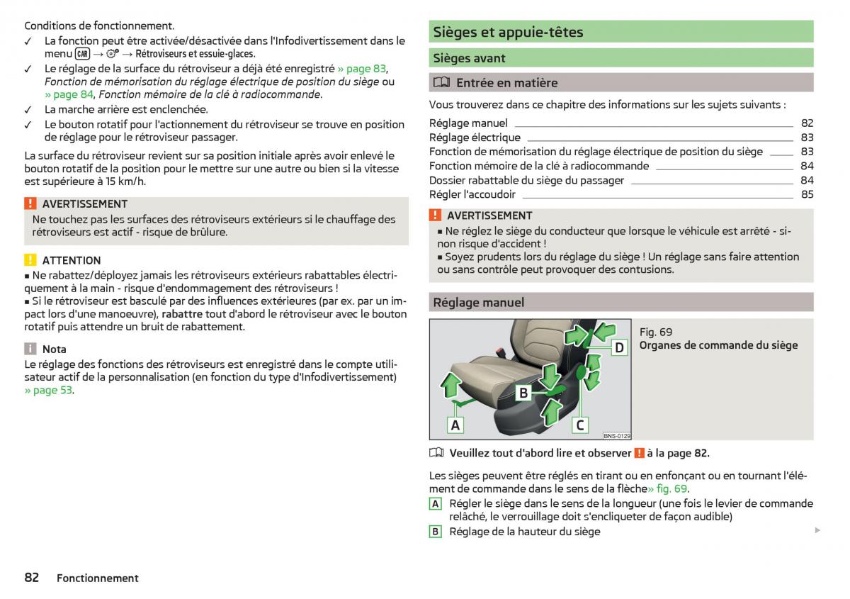 Skoda Kodiaq manuel du proprietaire / page 84