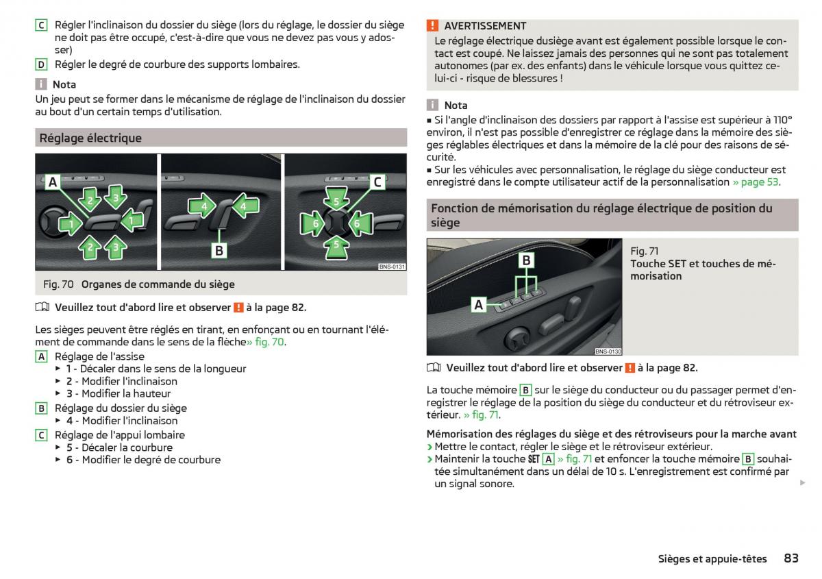 Skoda Kodiaq manuel du proprietaire / page 85