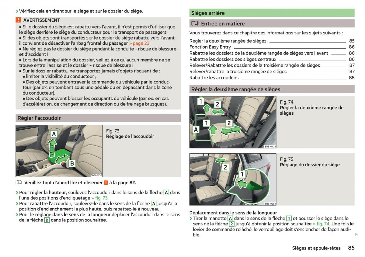 Skoda Kodiaq manuel du proprietaire / page 87