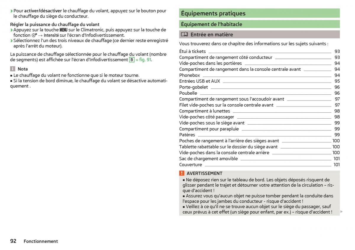 Skoda Kodiaq manuel du proprietaire / page 94