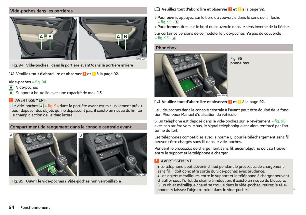 Skoda Kodiaq manuel du proprietaire / page 96