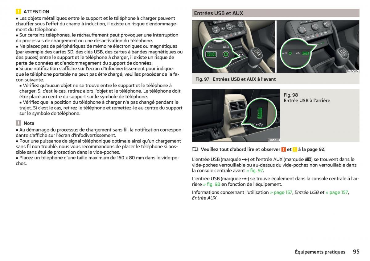 Skoda Kodiaq manuel du proprietaire / page 97