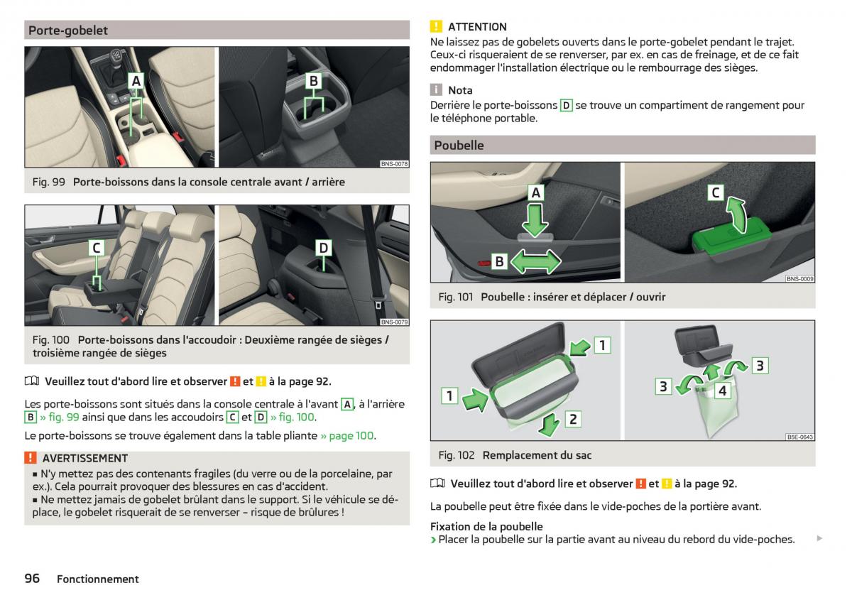 Skoda Kodiaq manuel du proprietaire / page 98