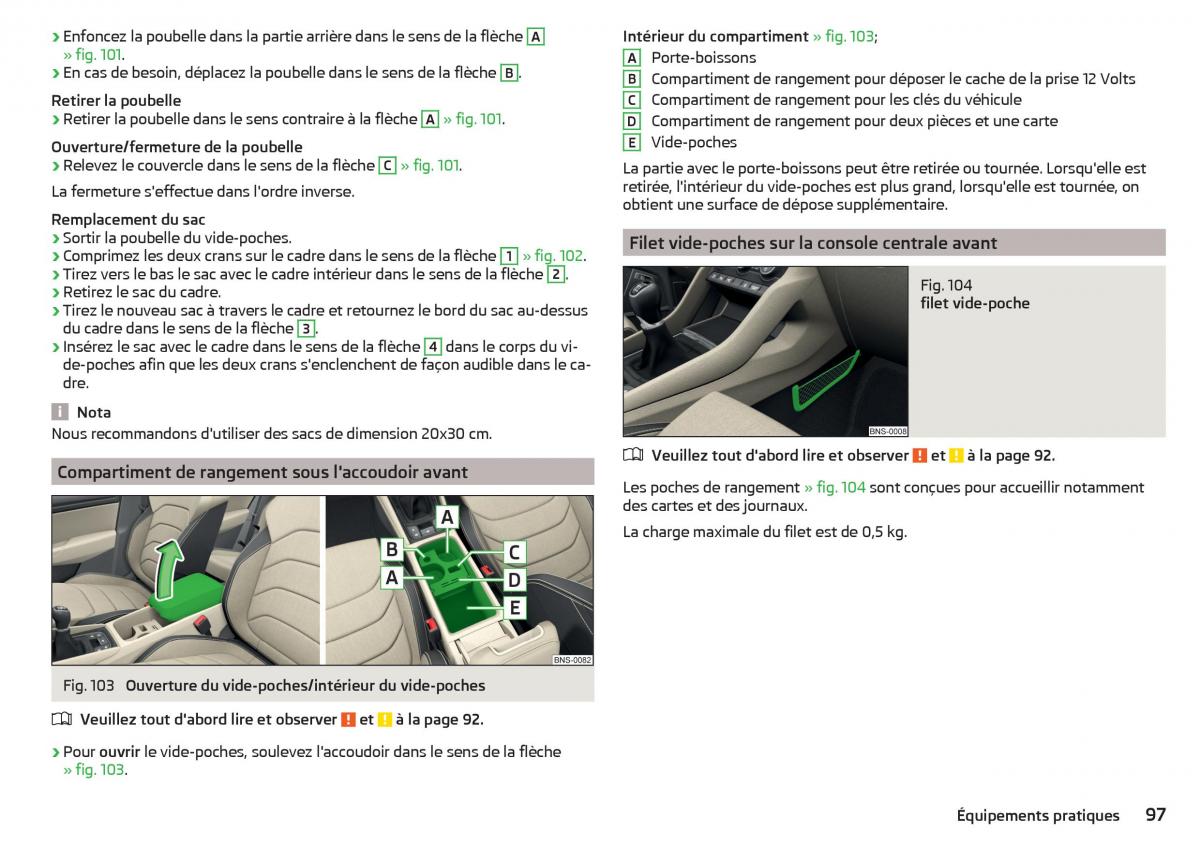 Skoda Kodiaq manuel du proprietaire / page 99