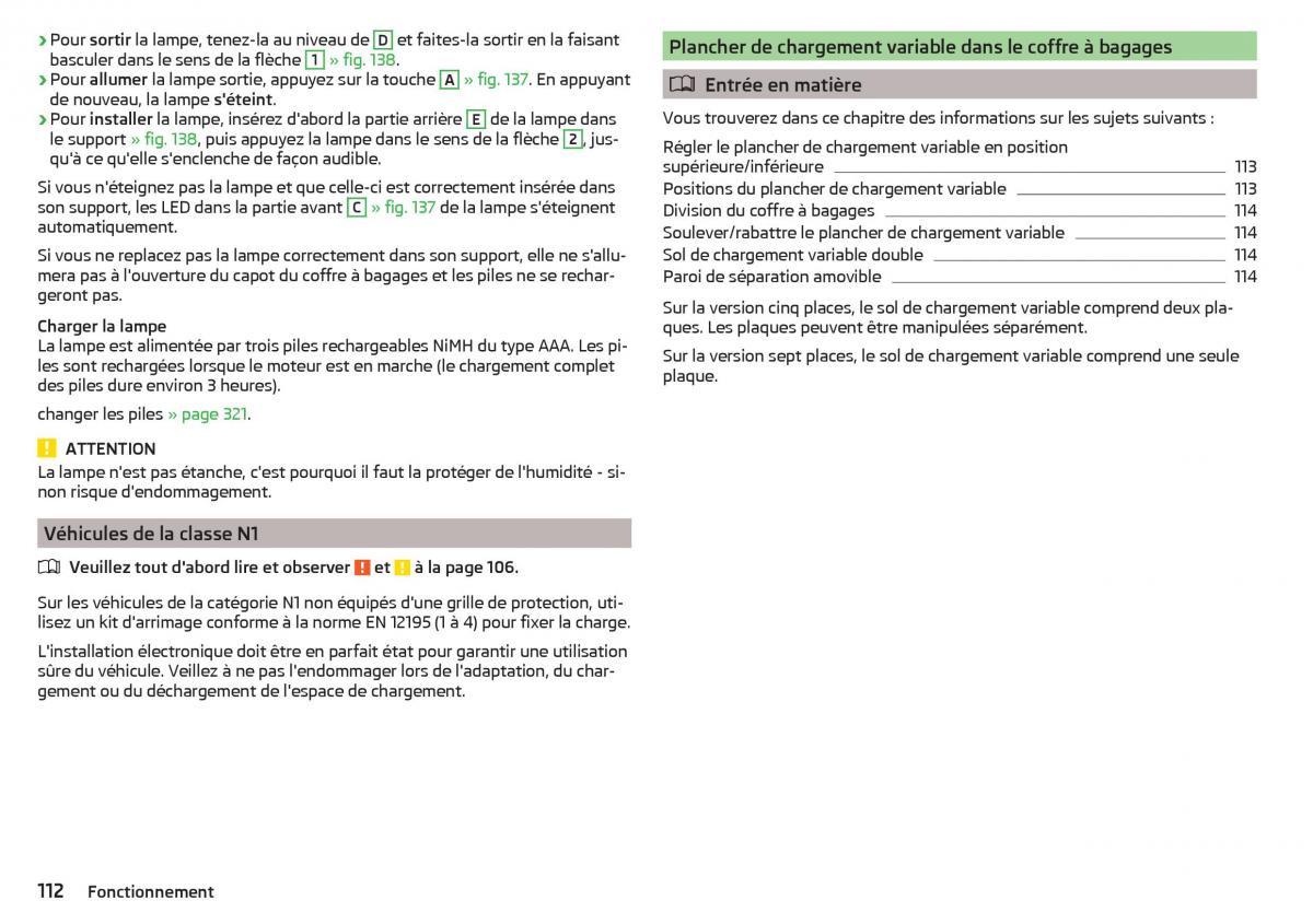 Skoda Kodiaq manuel du proprietaire / page 114