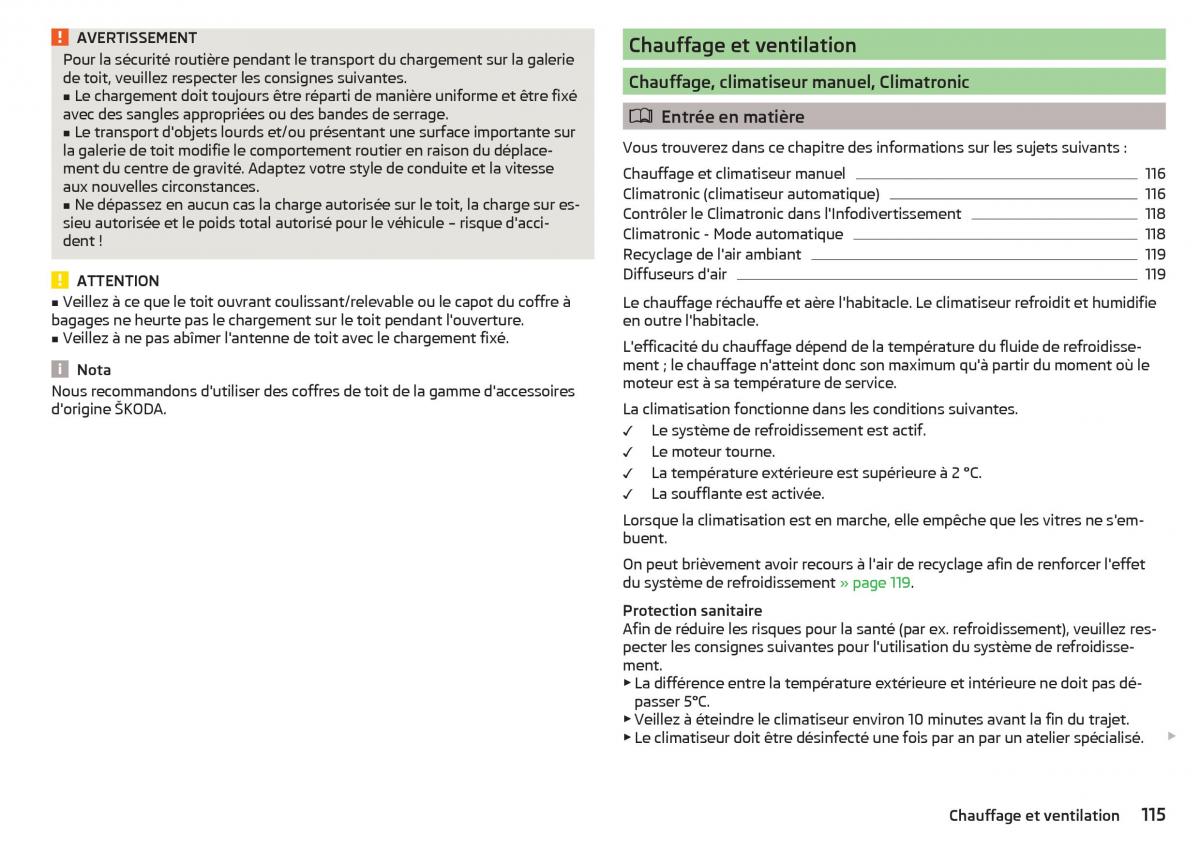 Skoda Kodiaq manuel du proprietaire / page 117