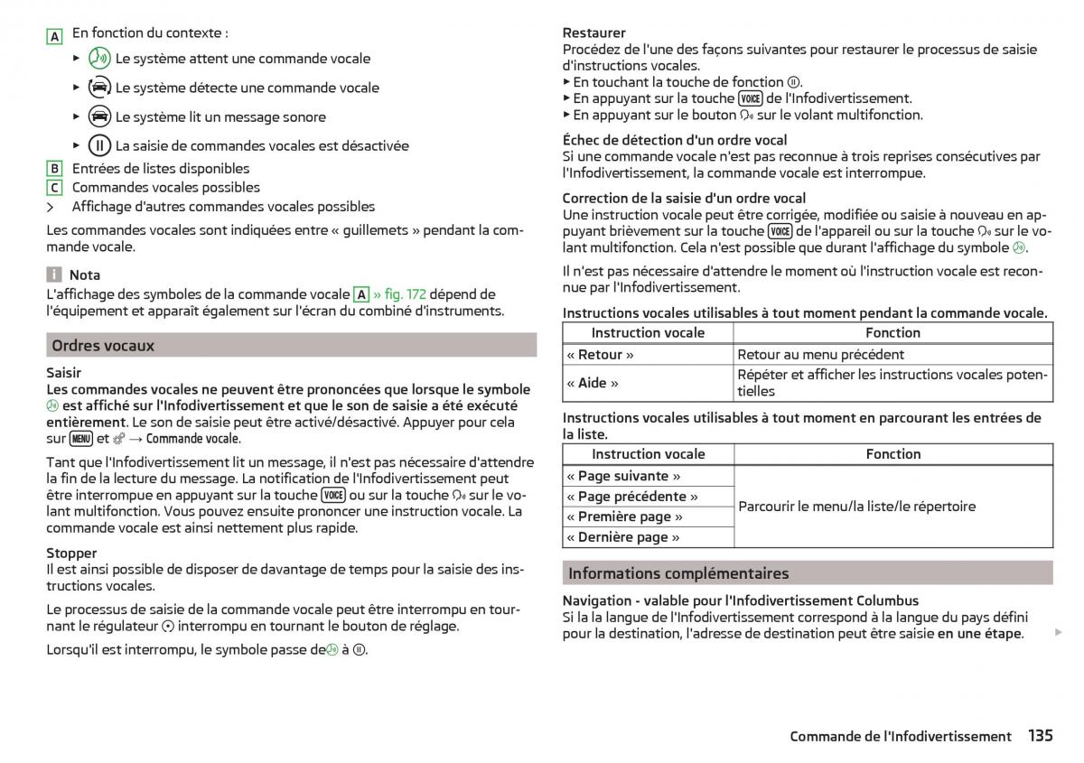 Skoda Kodiaq manuel du proprietaire / page 137