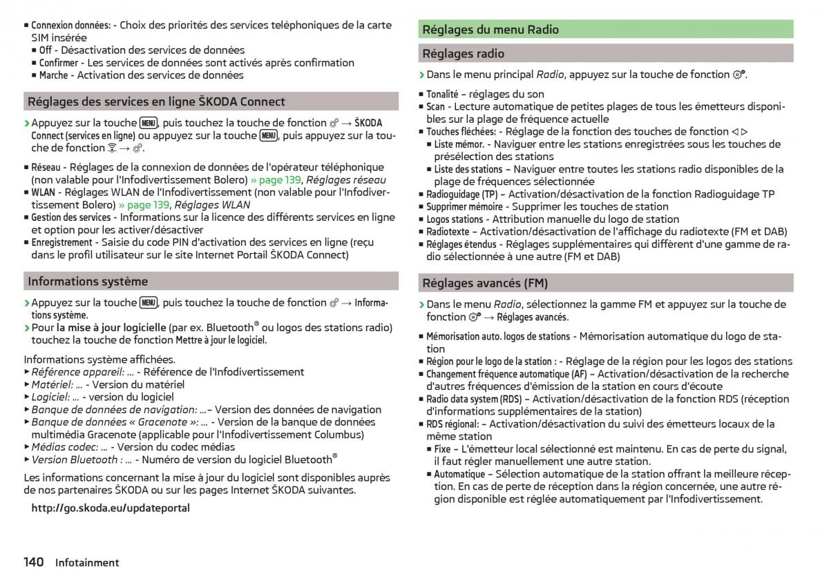 Skoda Kodiaq manuel du proprietaire / page 142