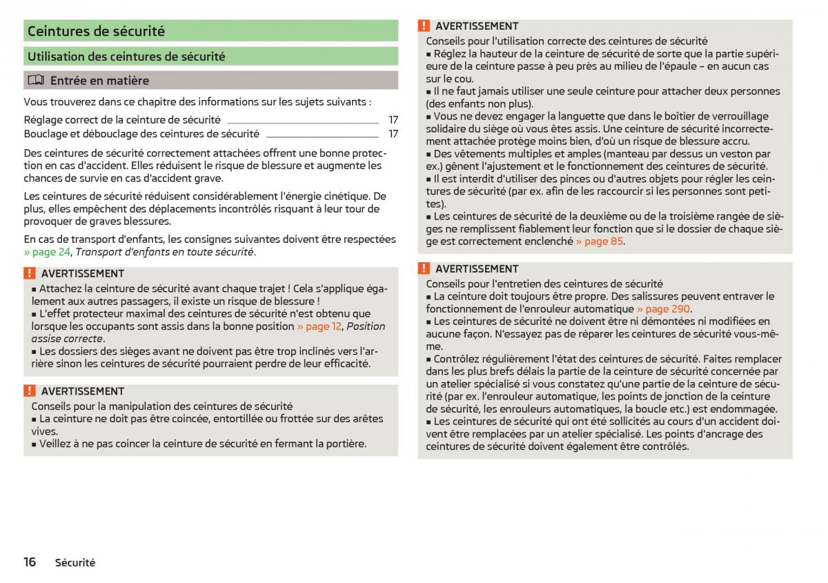 Skoda Kodiaq manuel du proprietaire / page 18