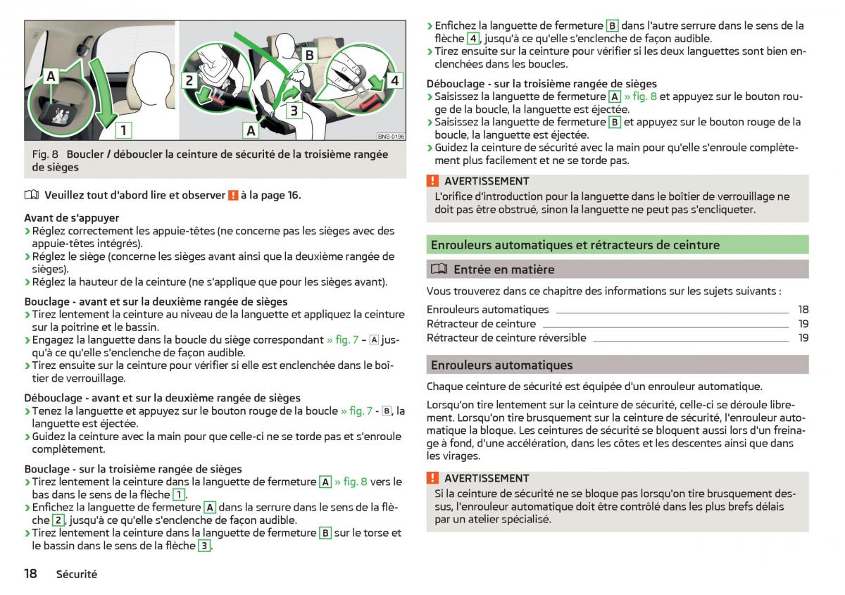 Skoda Kodiaq manuel du proprietaire / page 20