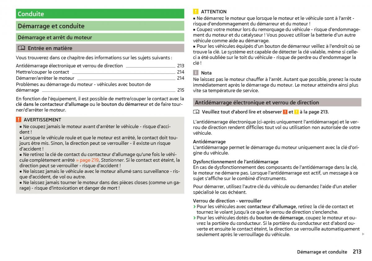 Skoda Kodiaq manuel du proprietaire / page 215