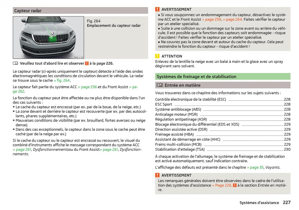 Skoda Kodiaq manuel du proprietaire / page 229