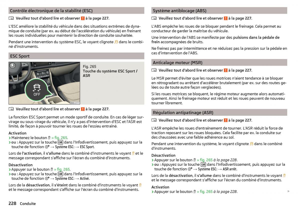 Skoda Kodiaq manuel du proprietaire / page 230