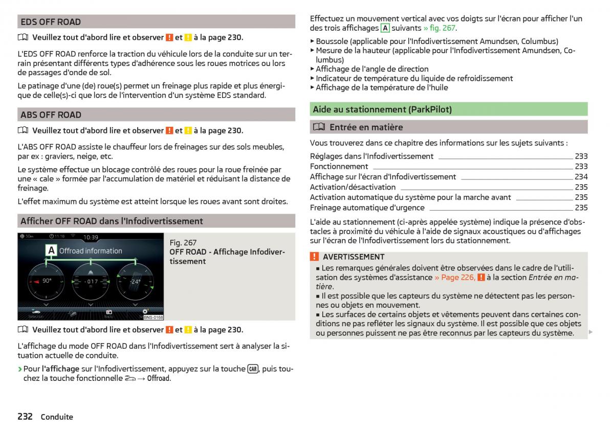 Skoda Kodiaq manuel du proprietaire / page 234