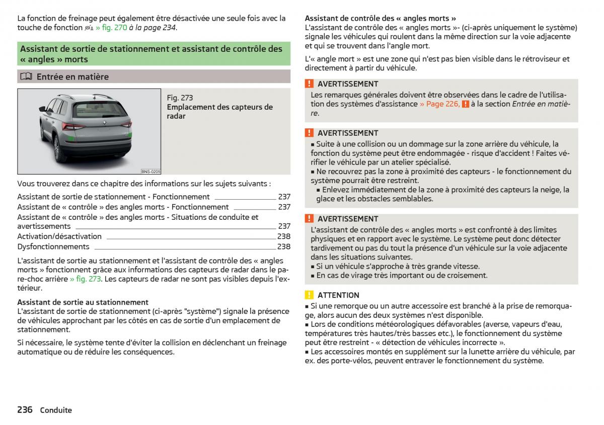 Skoda Kodiaq manuel du proprietaire / page 238