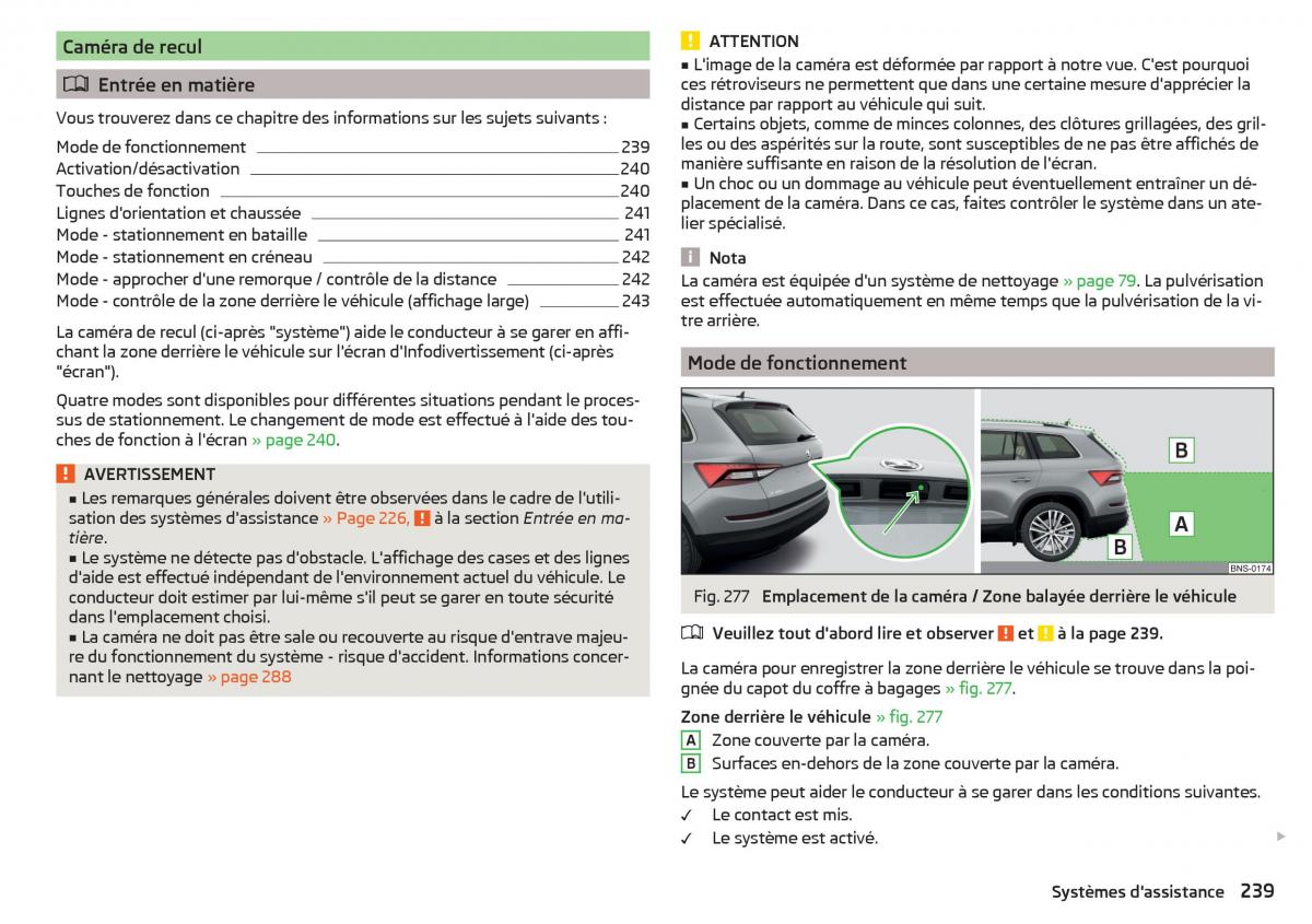 Skoda Kodiaq manuel du proprietaire / page 241