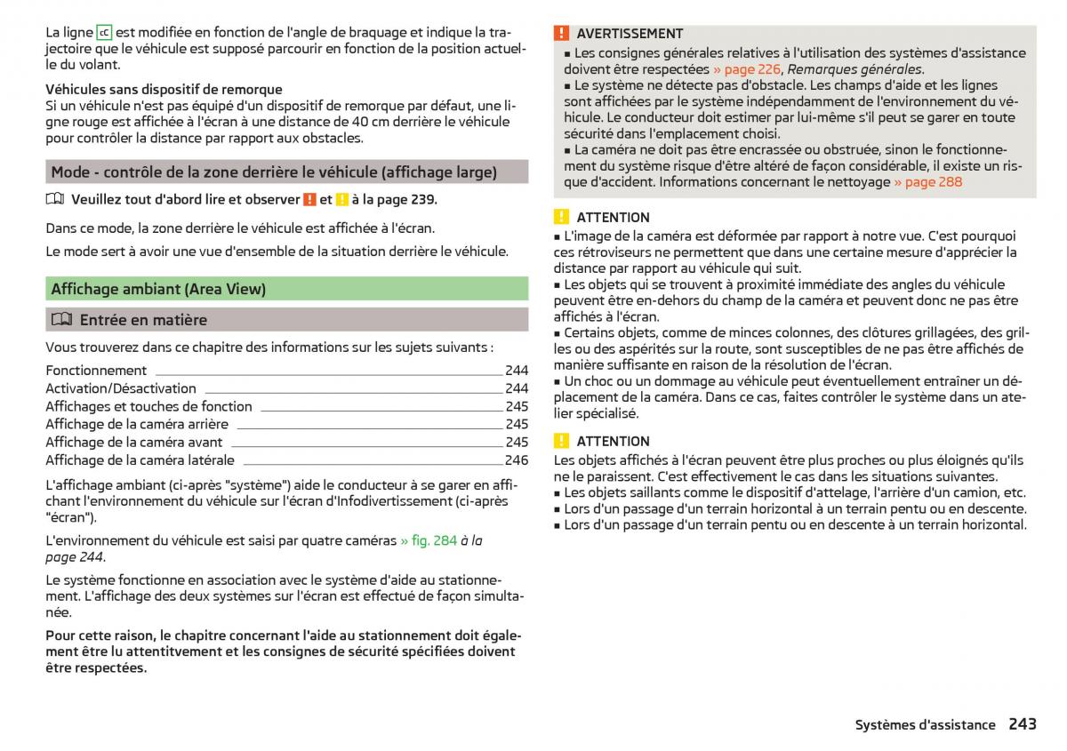 Skoda Kodiaq manuel du proprietaire / page 245