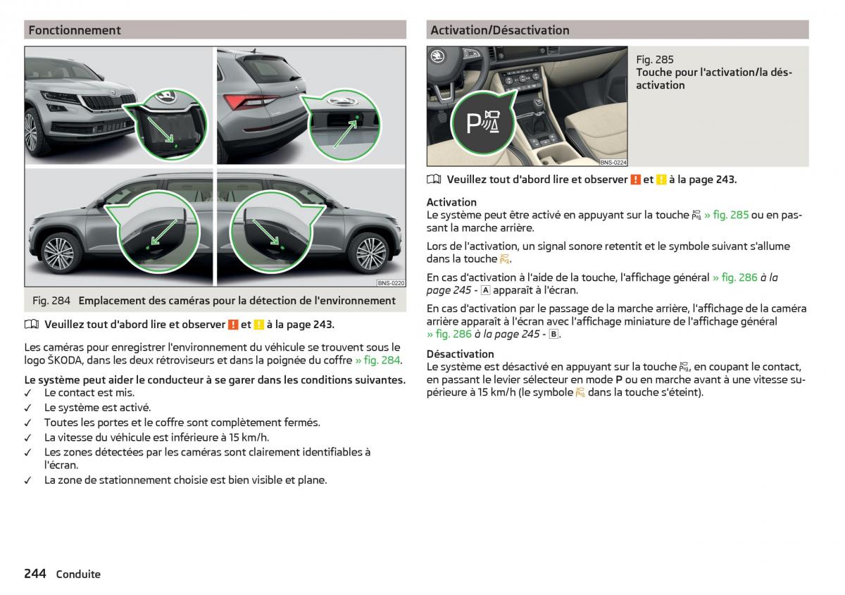 Skoda Kodiaq manuel du proprietaire / page 246