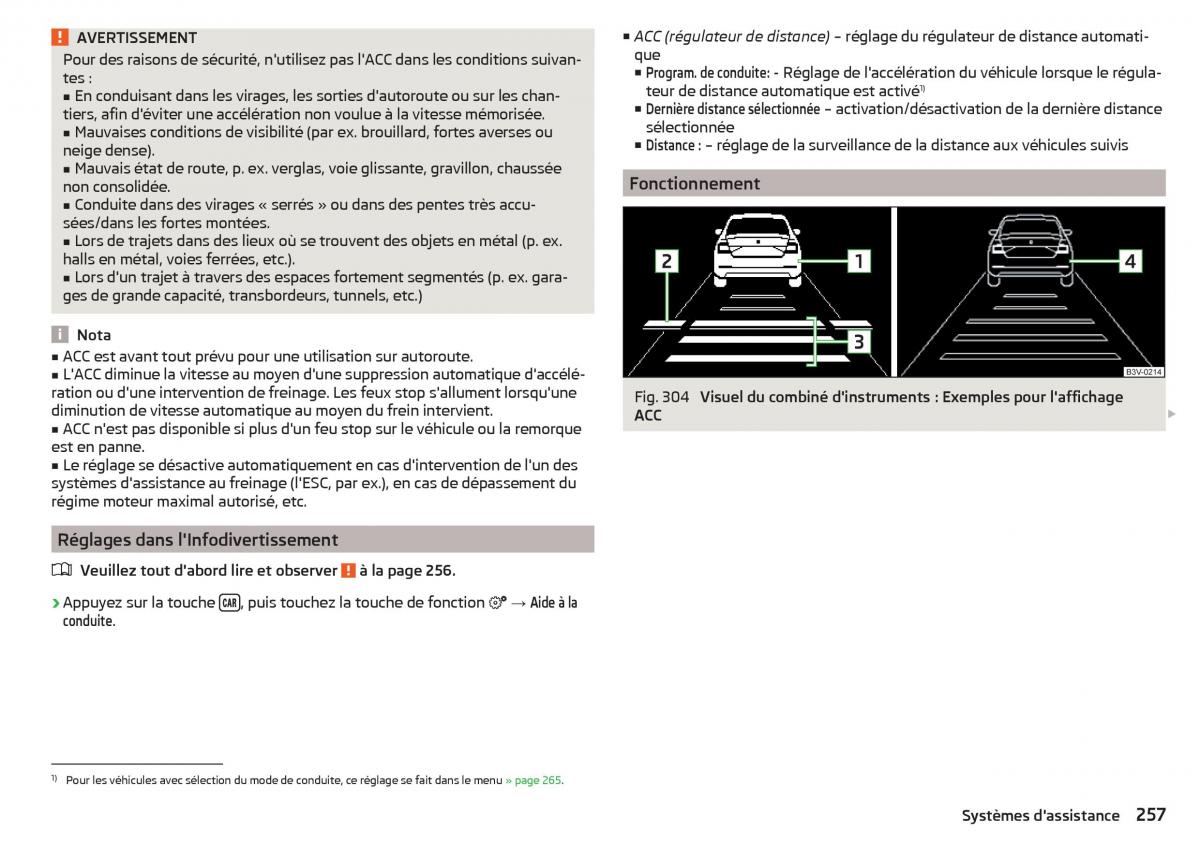 Skoda Kodiaq manuel du proprietaire / page 259