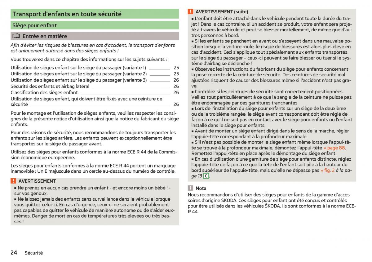 Skoda Kodiaq manuel du proprietaire / page 26