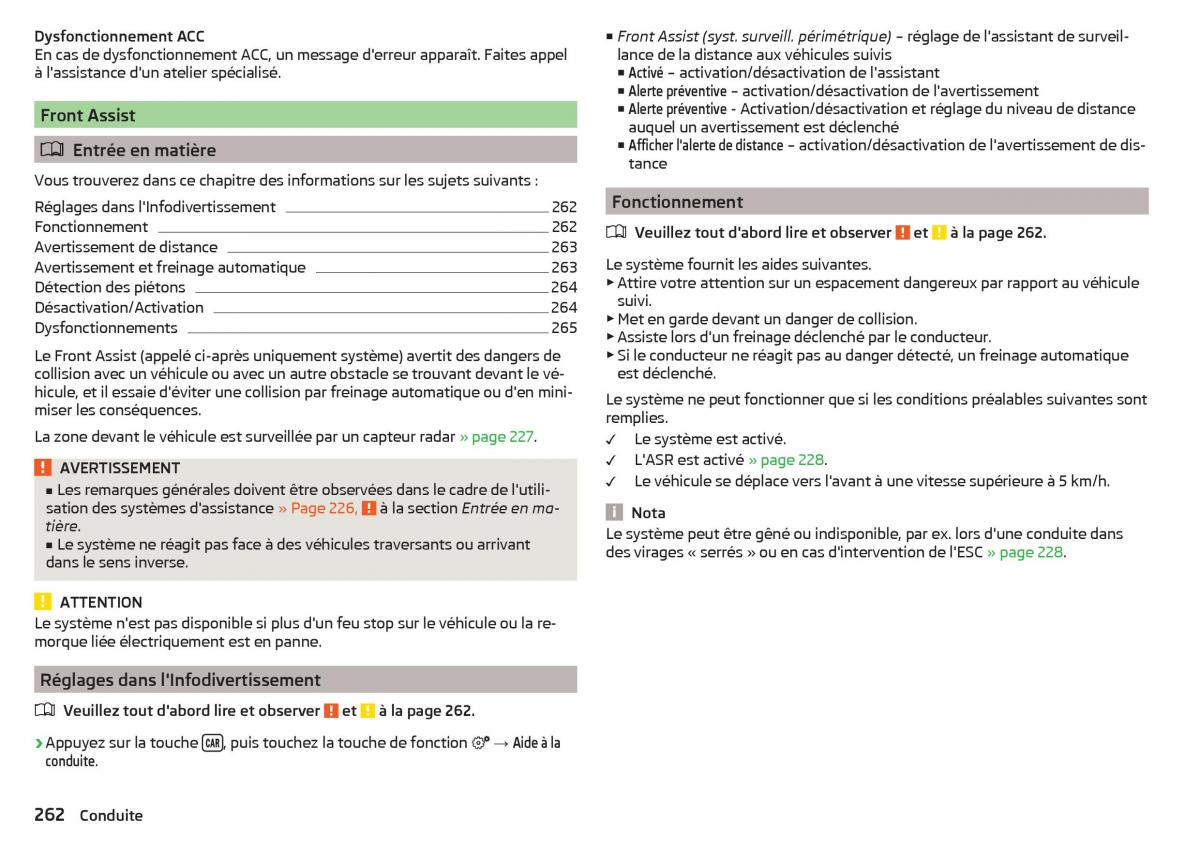 Skoda Kodiaq manuel du proprietaire / page 264