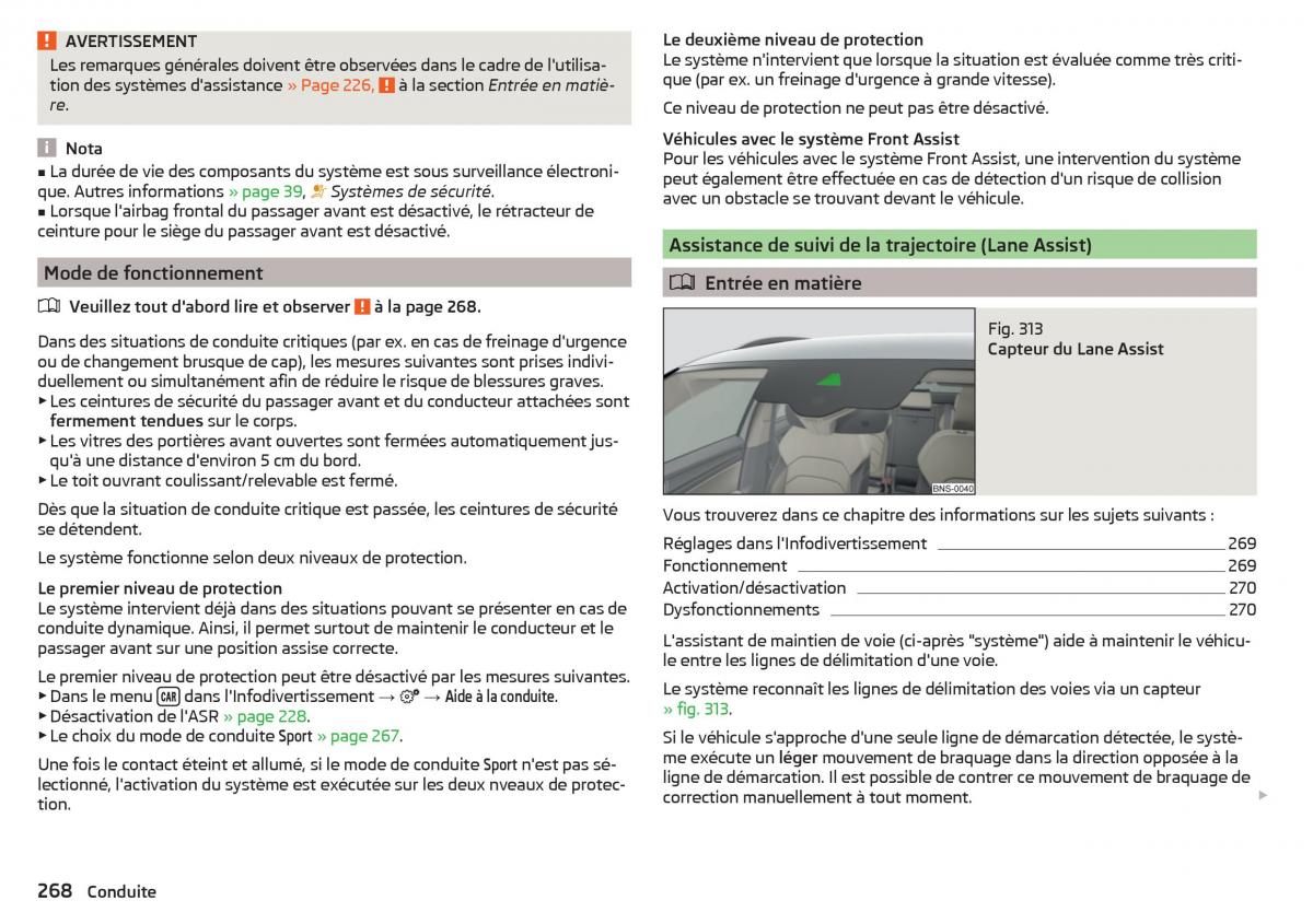 Skoda Kodiaq manuel du proprietaire / page 270