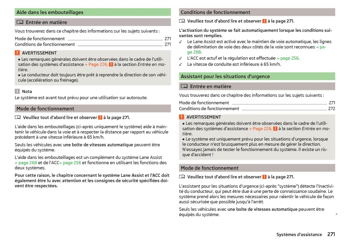 Skoda Kodiaq manuel du proprietaire / page 273