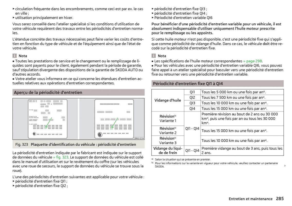 Skoda Kodiaq manuel du proprietaire / page 287