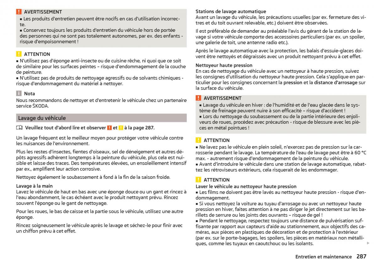 Skoda Kodiaq manuel du proprietaire / page 289