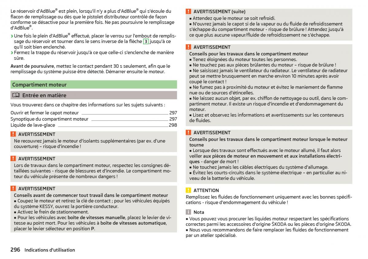 Skoda Kodiaq manuel du proprietaire / page 298