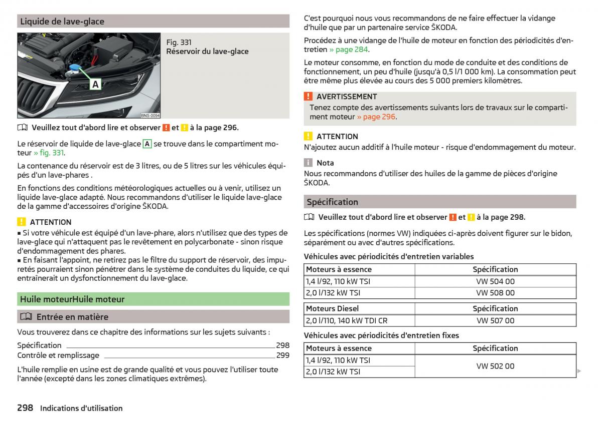 Skoda Kodiaq manuel du proprietaire / page 300