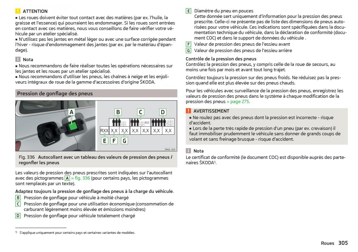 Skoda Kodiaq manuel du proprietaire / page 307