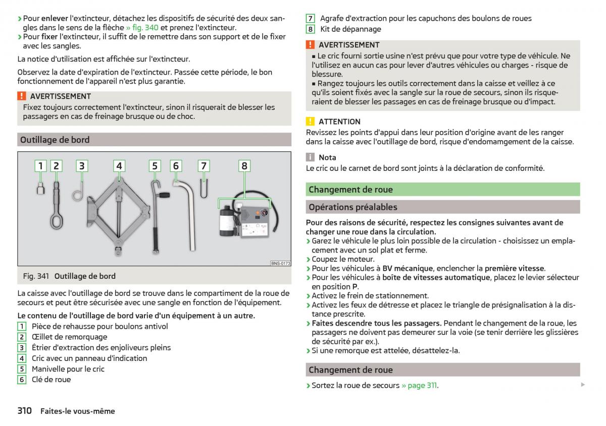 Skoda Kodiaq manuel du proprietaire / page 312