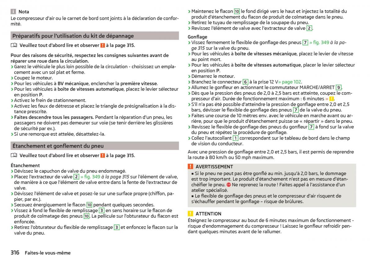 Skoda Kodiaq manuel du proprietaire / page 318