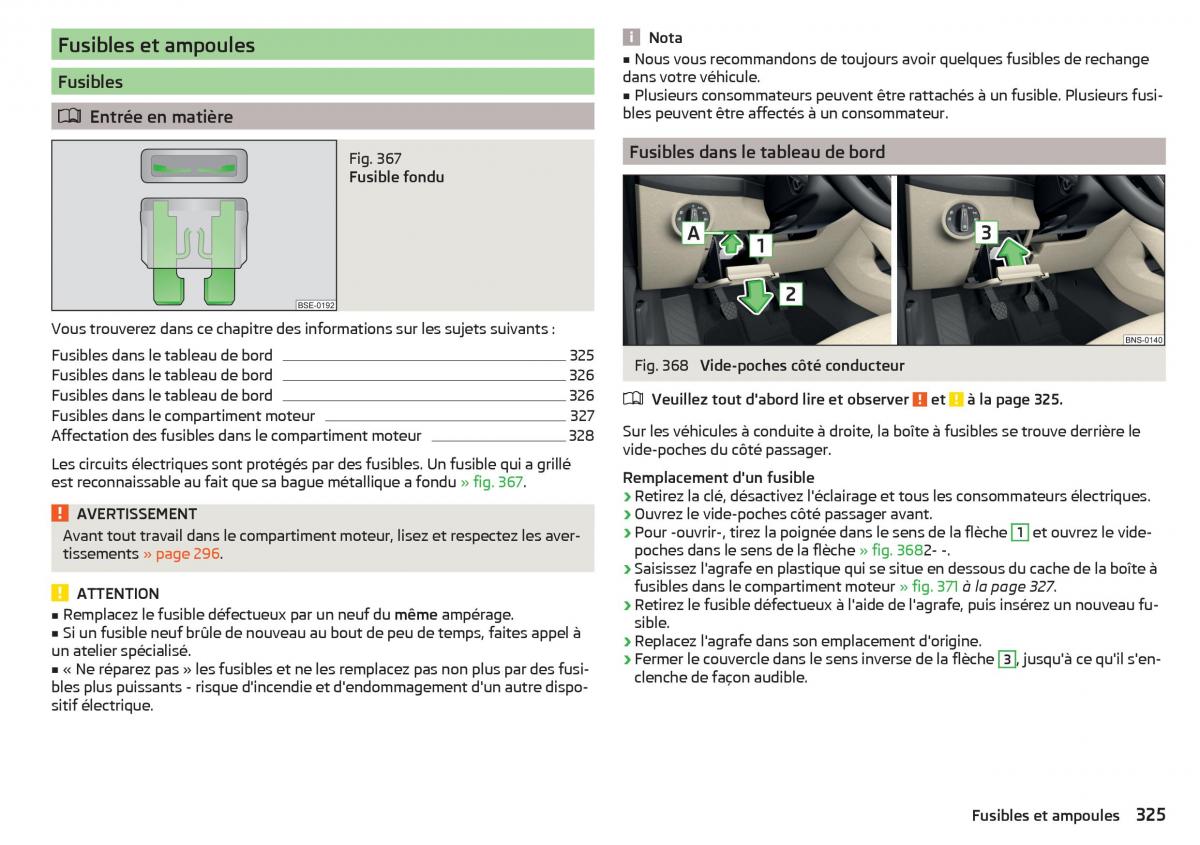 Skoda Kodiaq manuel du proprietaire / page 327