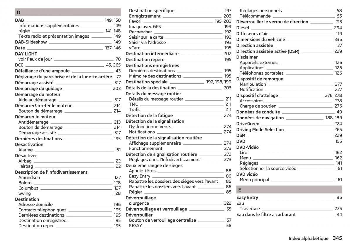 Skoda Kodiaq manuel du proprietaire / page 347