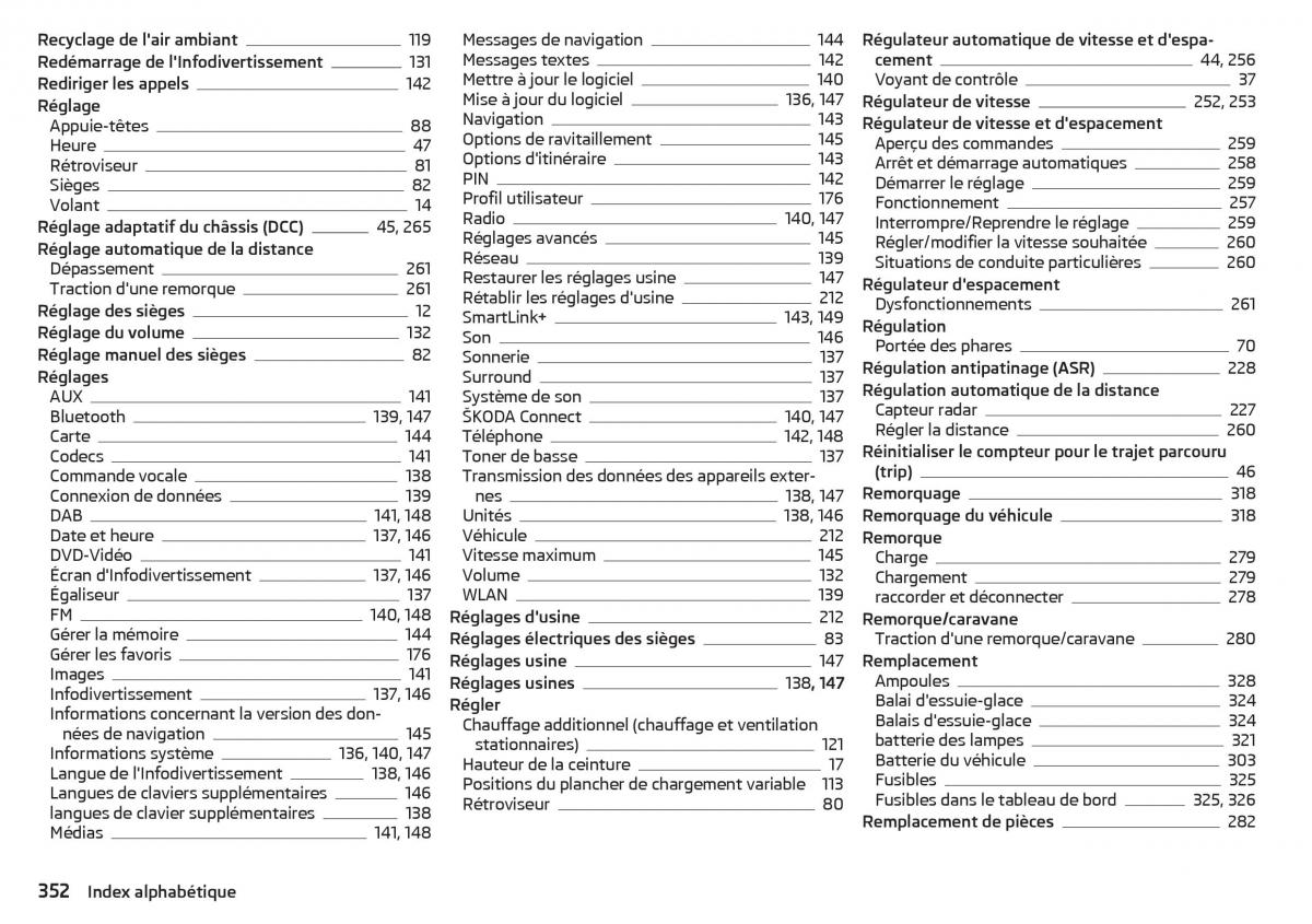 Skoda Kodiaq manuel du proprietaire / page 354