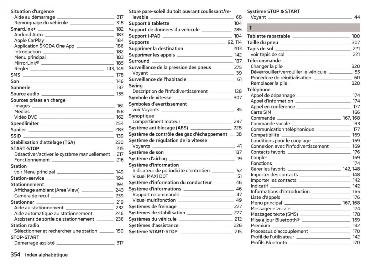 Skoda Kodiaq manuel du proprietaire / page 356