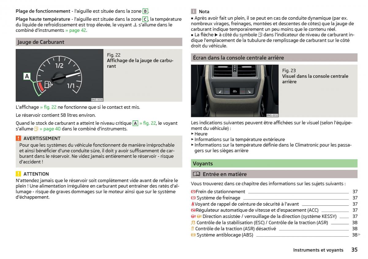 Skoda Kodiaq manuel du proprietaire / page 37