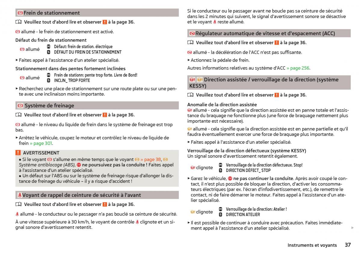 Skoda Kodiaq manuel du proprietaire / page 39
