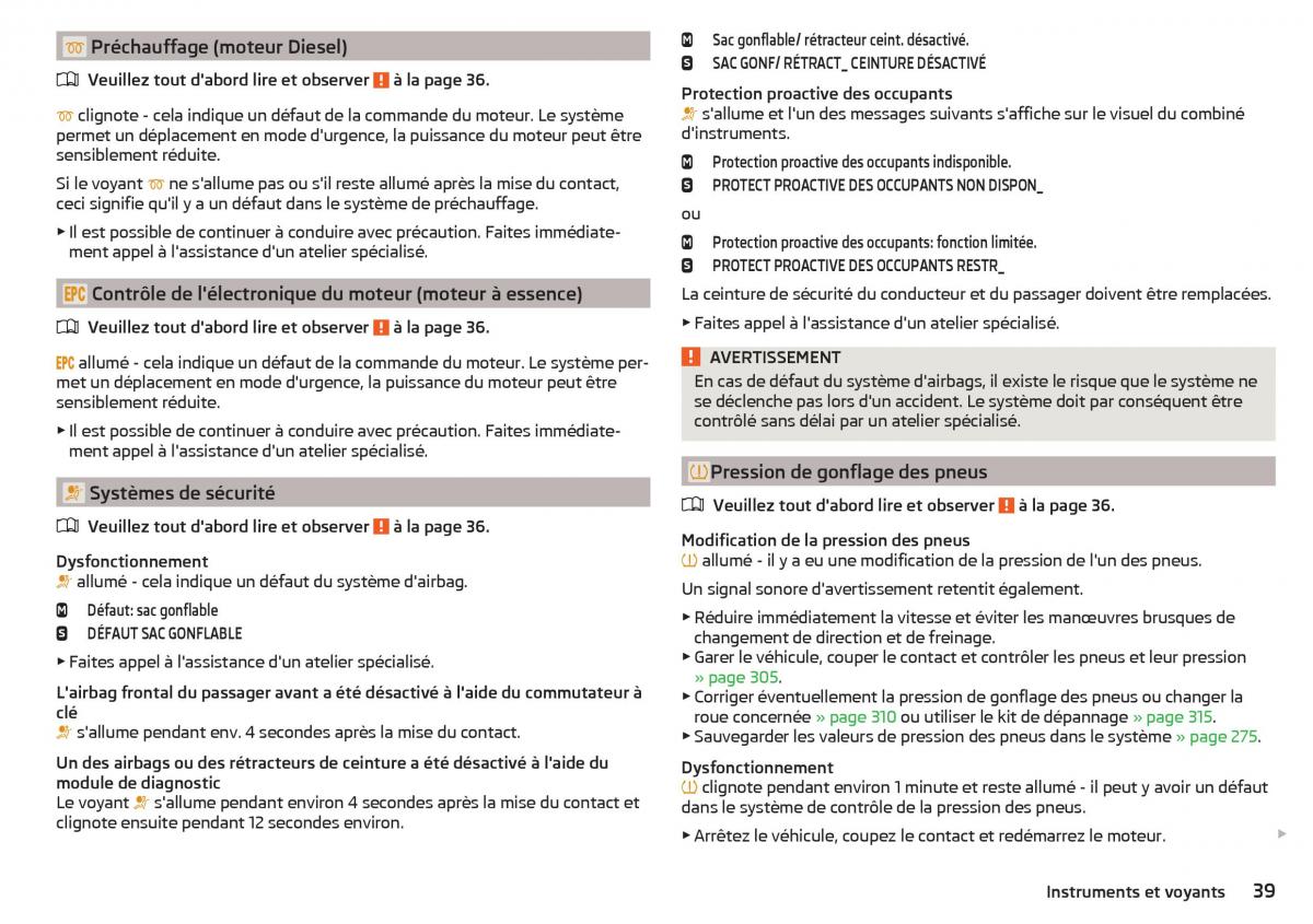 Skoda Kodiaq manuel du proprietaire / page 41