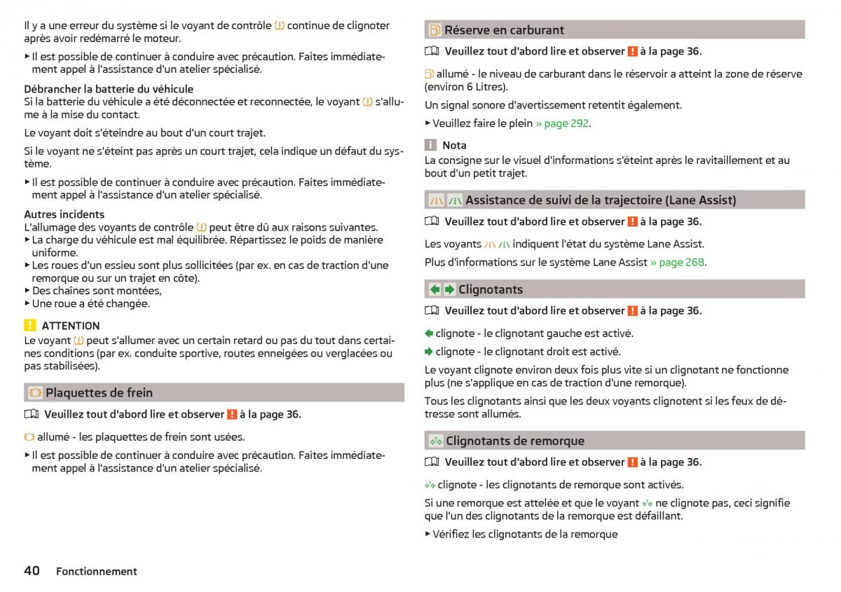 Skoda Kodiaq manuel du proprietaire / page 42