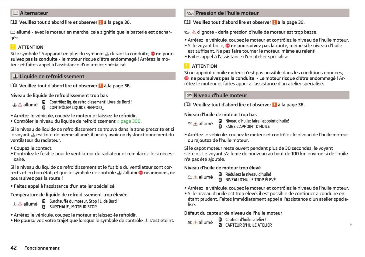 Skoda Kodiaq manuel du proprietaire / page 44