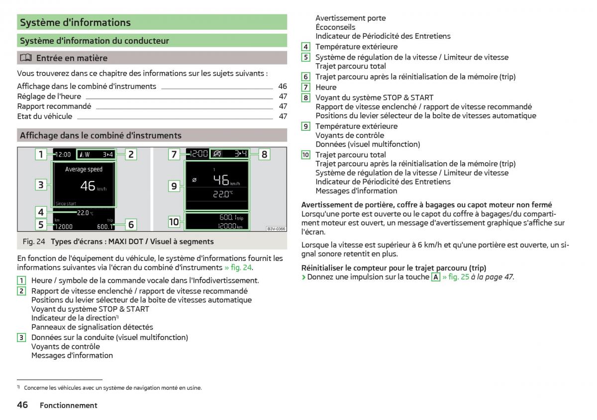 Skoda Kodiaq manuel du proprietaire / page 48