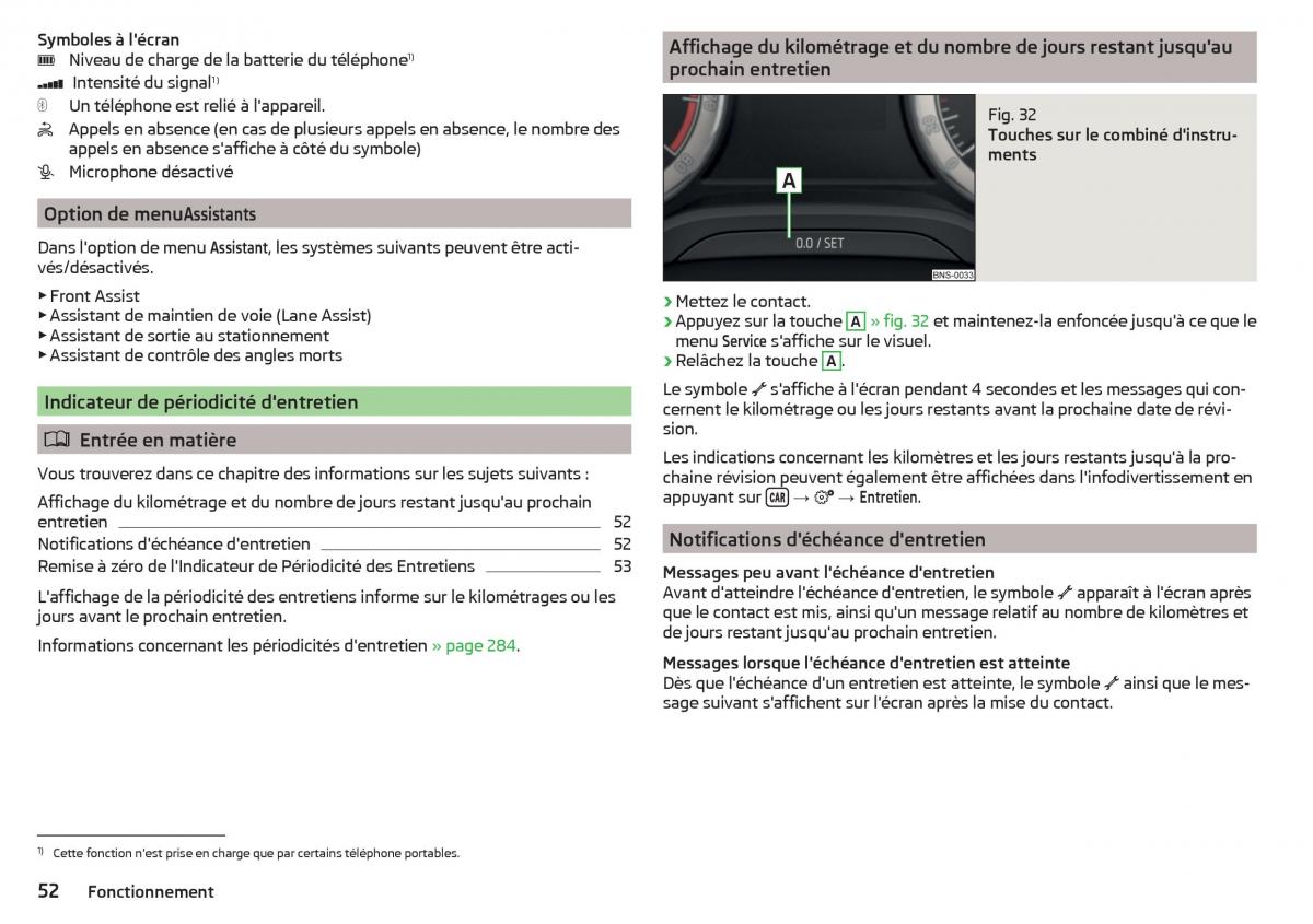 Skoda Kodiaq manuel du proprietaire / page 54