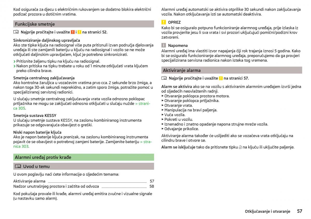 Skoda Kodiaq vlasnicko uputstvo / page 59