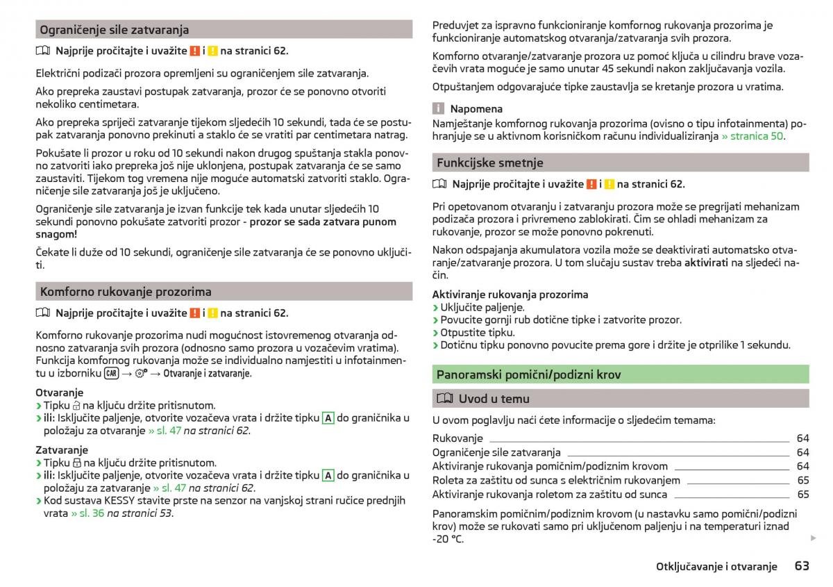 Skoda Kodiaq vlasnicko uputstvo / page 65