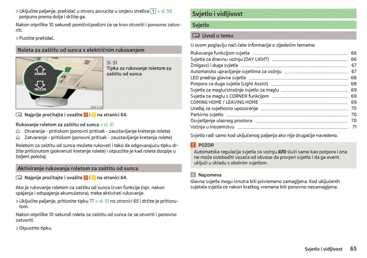 Skoda Kodiaq vlasnicko uputstvo / page 67