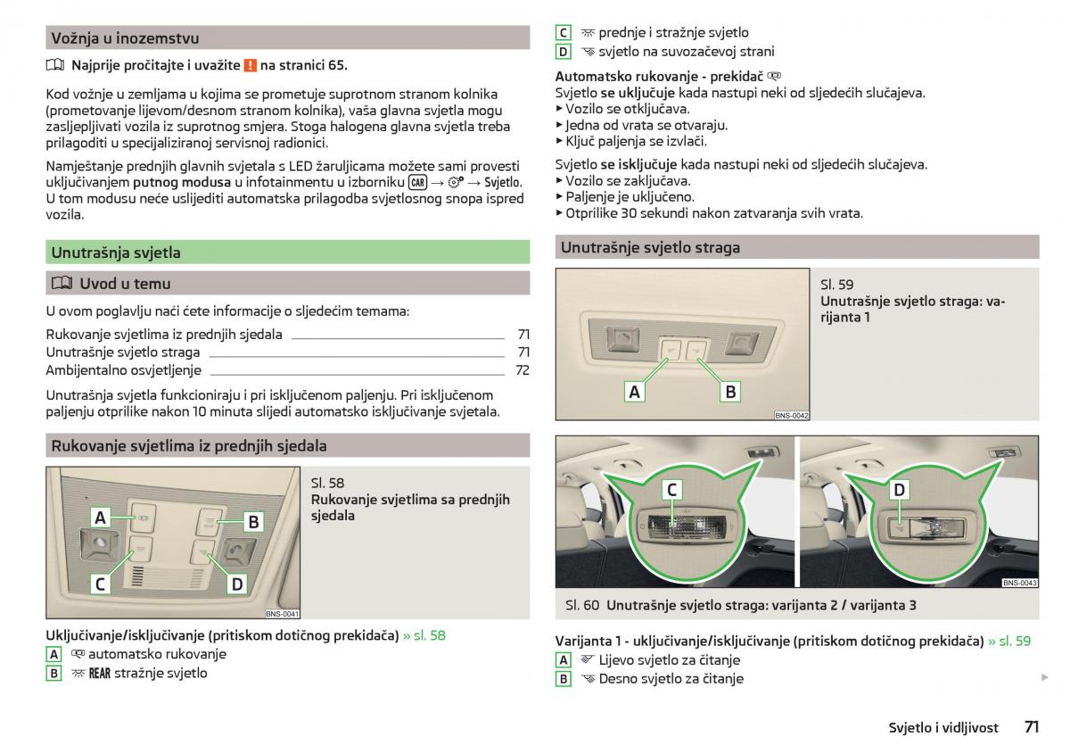 Skoda Kodiaq vlasnicko uputstvo / page 73