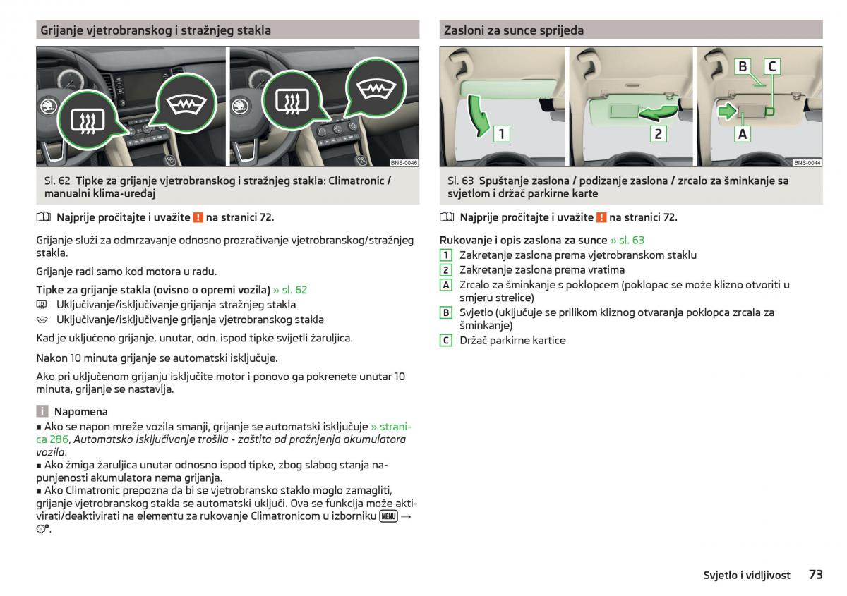 Skoda Kodiaq vlasnicko uputstvo / page 75